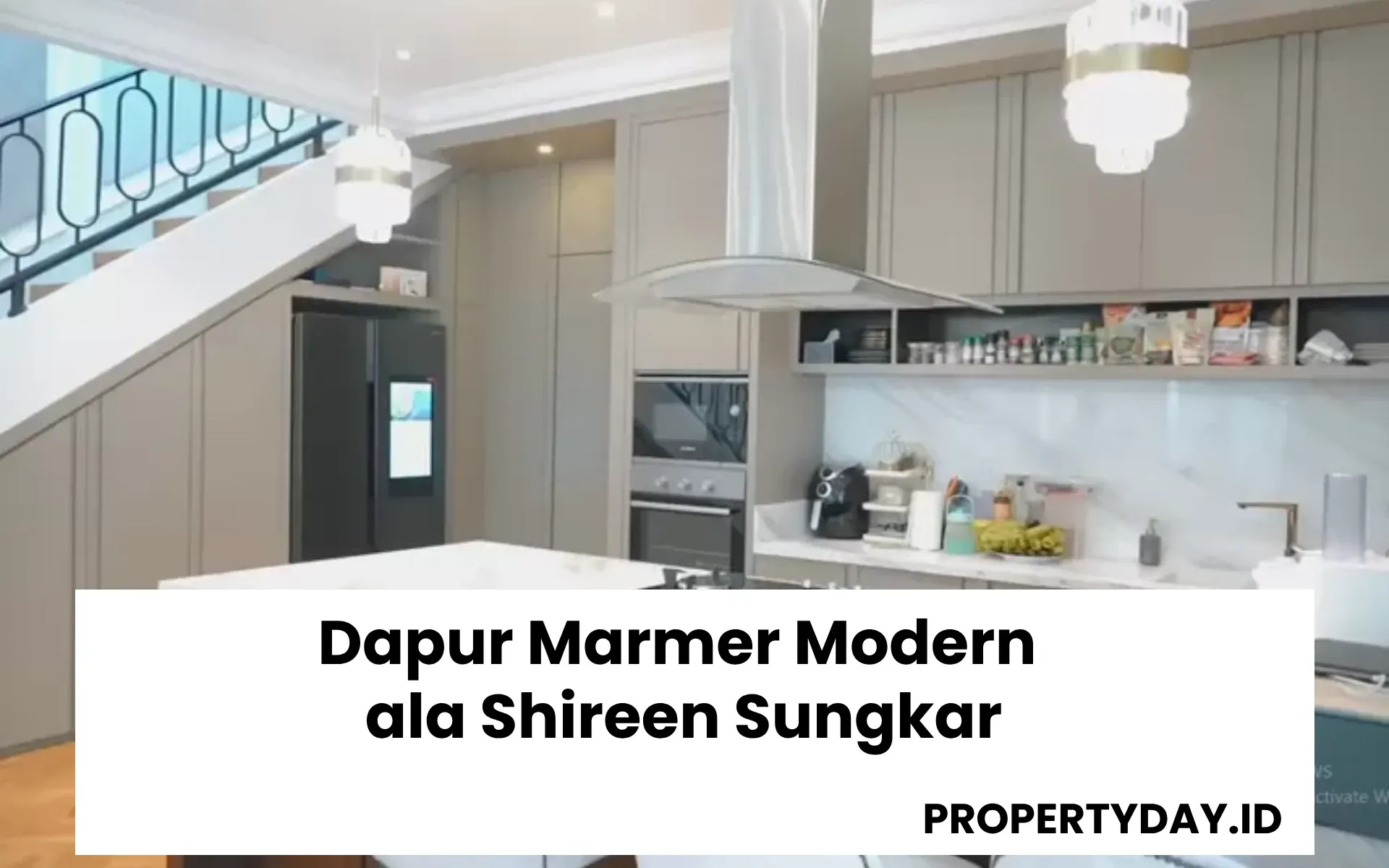 Dapur Marmer Modern ala Shireen Sungkar