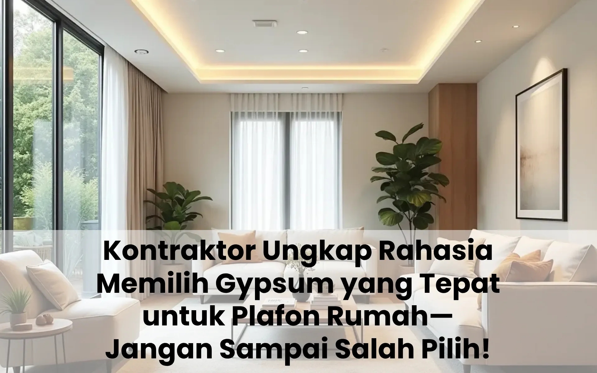 Kontraktor Ungkap Rahasia Memilih Gypsum yang Tepat untuk Plafon Rumah—Jangan Sampai Salah Pilih! 💡